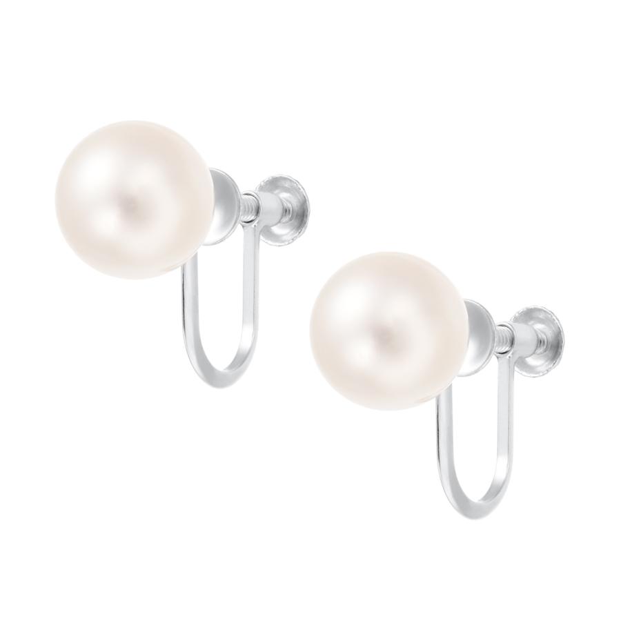 プラチナアコヤ真珠イヤリング（7.5mm） :RER398:ジュエリーツツミ