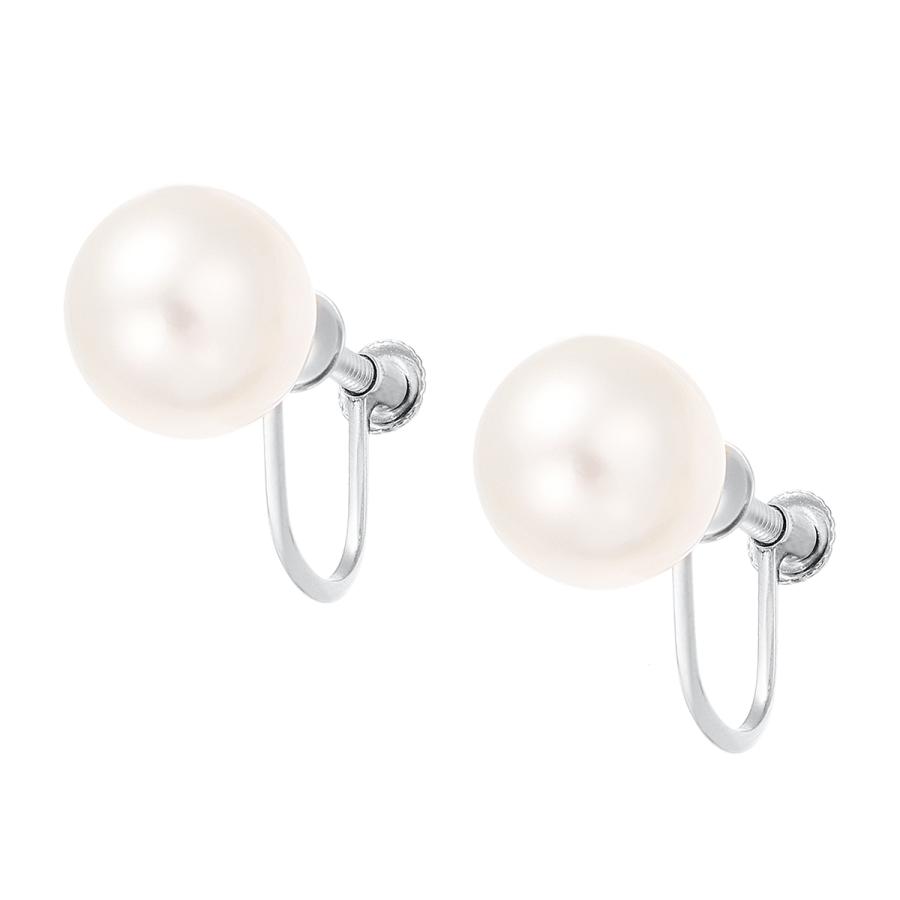 プラチナアコヤ真珠イヤリング（8.5mm） :RER399:ジュエリーツツミ