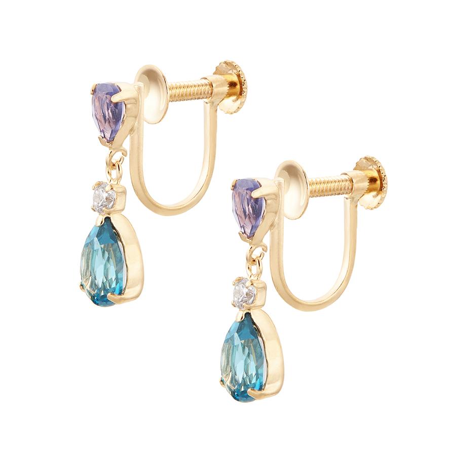 ジュエリーツツミ K10イエローゴールドロンドンブルートパーズ