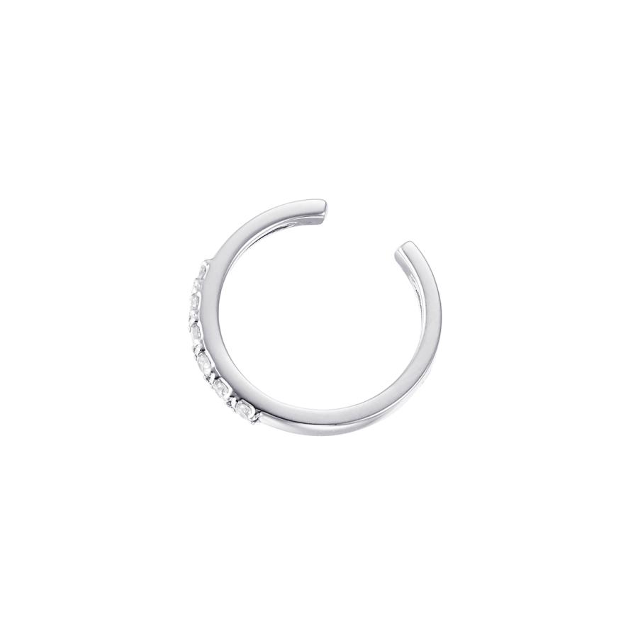 イヤーカフ　ダイヤモンド　ホワイトゴールド ジュエリーツツミ K10ホワイトゴールドダイヤモンドイヤーカフ（片側