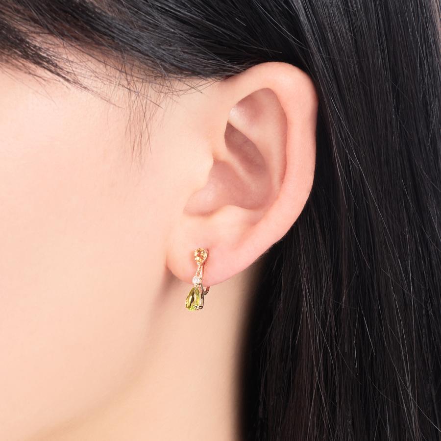 K10イエローゴールドペリドットイヤリング | ジュエリーツツミ | 02