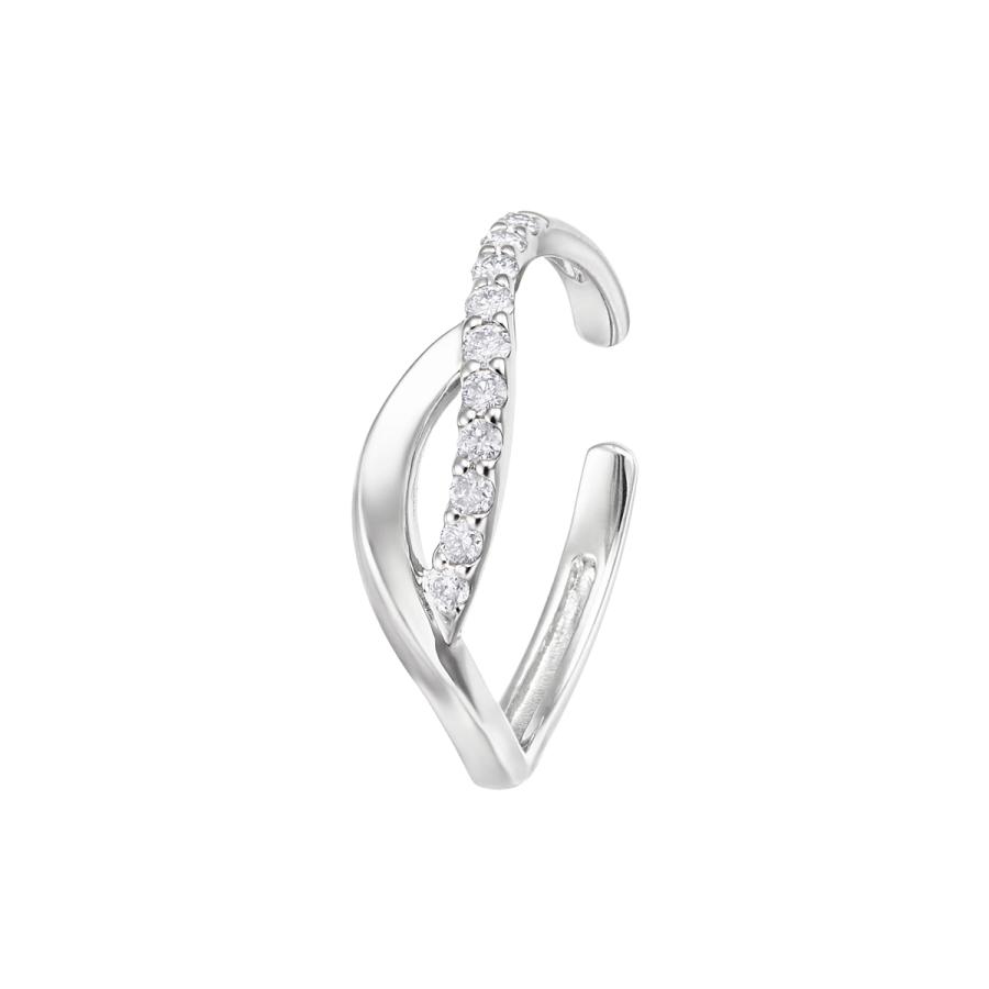 保存版】 K10ホワイトゴールドダイヤモンドイヤーカフ 片側 copper-tip.ca