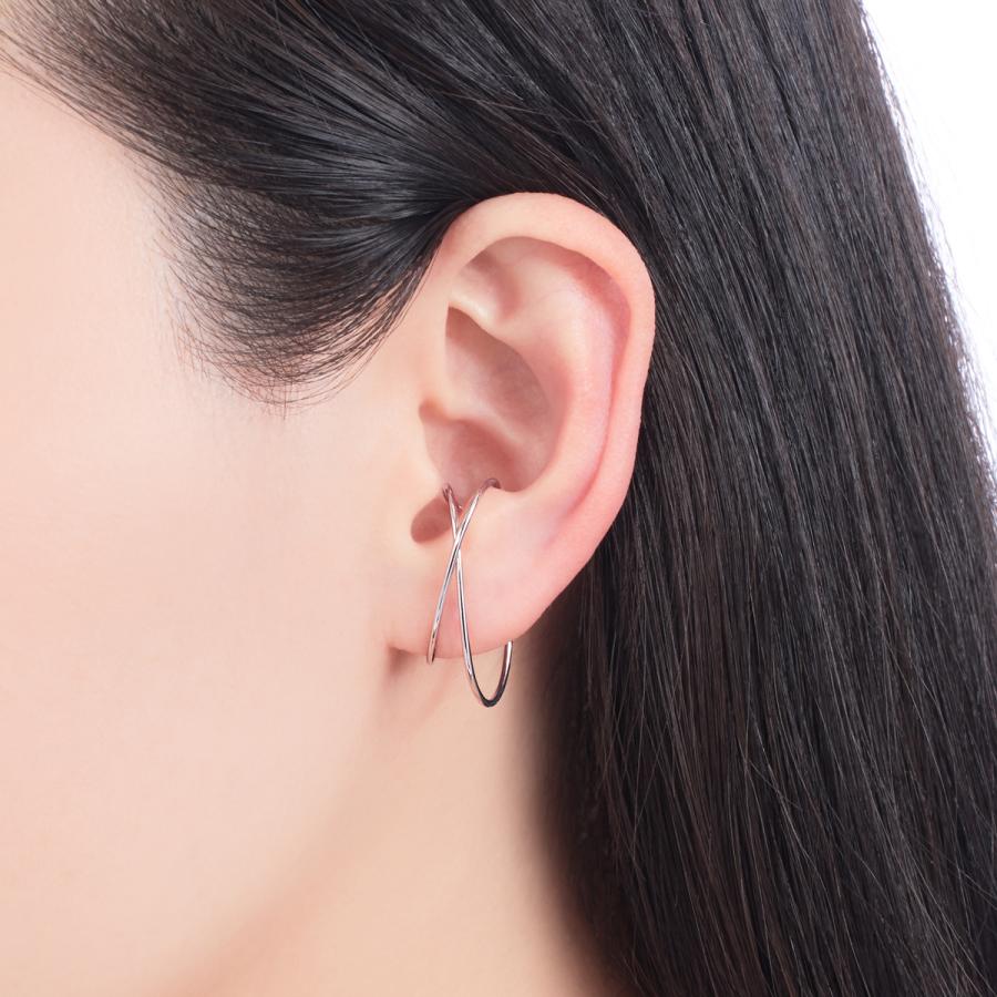 K10ホワイトゴールドイヤーカフ（片側） 