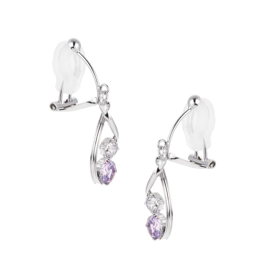 ジュエリーツツミ K10ホワイトゴールドライトアメシストイヤリング