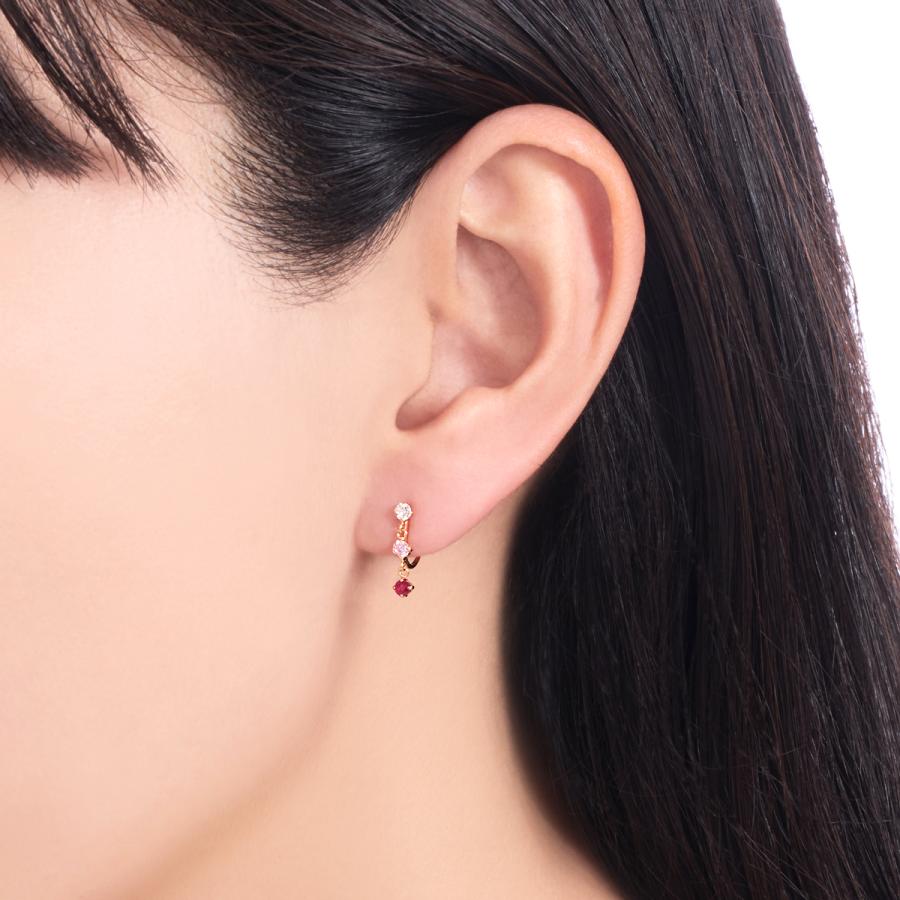 【10%off】 TSUTSUMI K18 YG ルビー ピアス K18イエローゴールドルビーピアス(RPE003-001)|TSUTSUMI