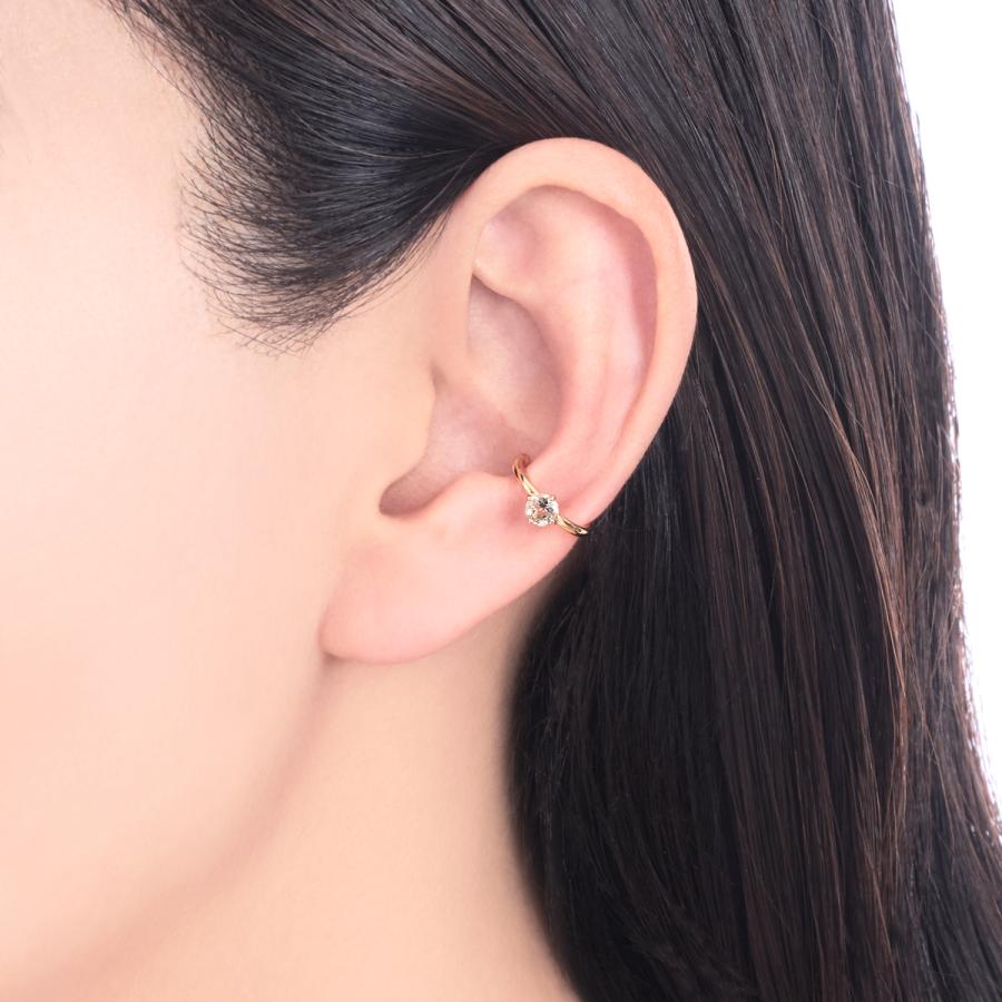 K10イエローゴールドグリーンアメシストイヤーカフ（片側） :RER591