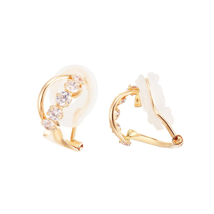 ジュエリーツツミ K10イエローゴールドキュービックイヤリング