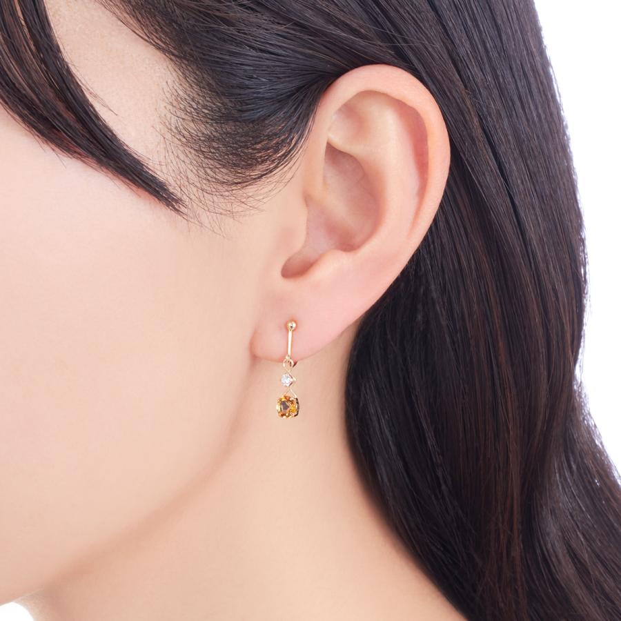 ジュエリーツツミ K10イエローゴールドシトリンイヤリング