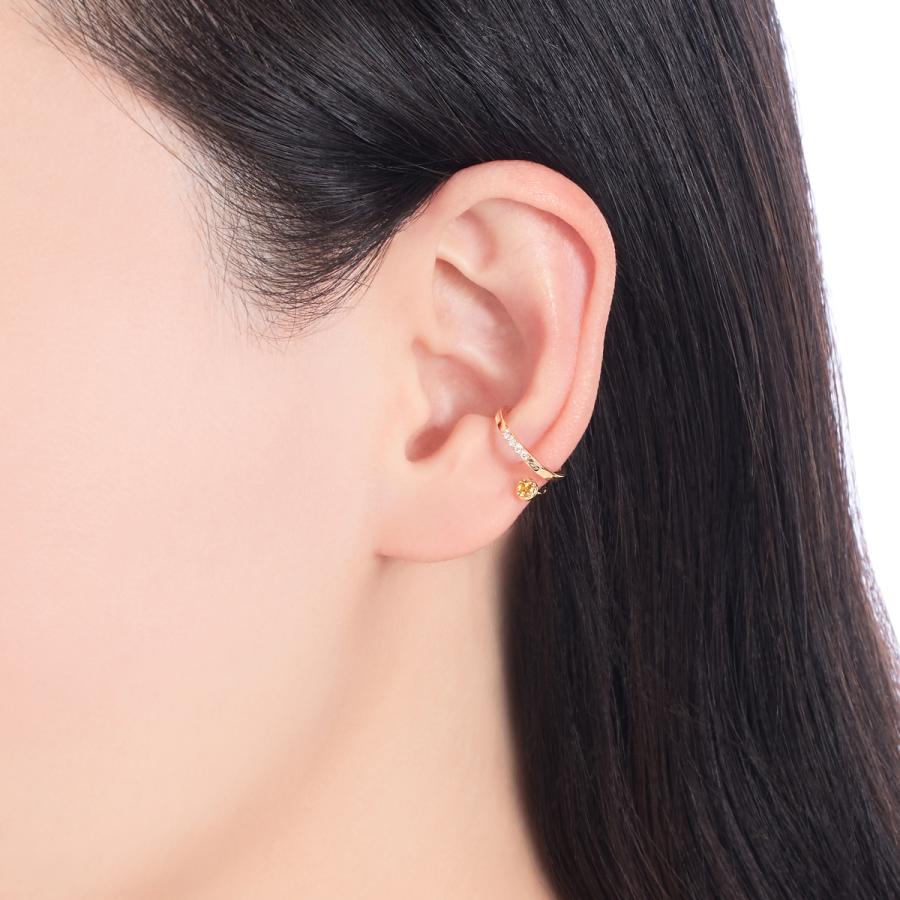 ジュエリーツツミ K10イエローゴールドイエローサファイアイヤーカフ  