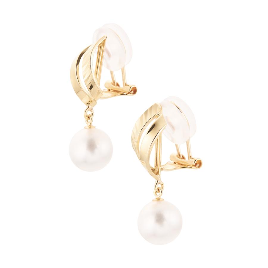 ジュエリーツツミ K10イエローゴールド淡水パールイヤリング（7mm