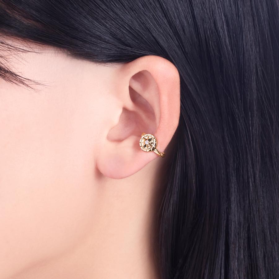 K10イエローゴールドダイヤモンドイヤーカフ（片側） 