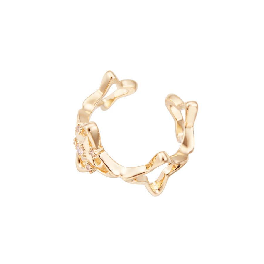 K10イエローゴールドダイヤモンドイヤーカフ（片側） 