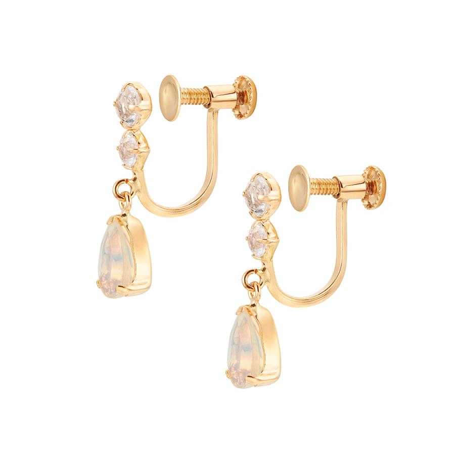 ジュエリーツツミ K10イエローゴールドオパールイヤリング