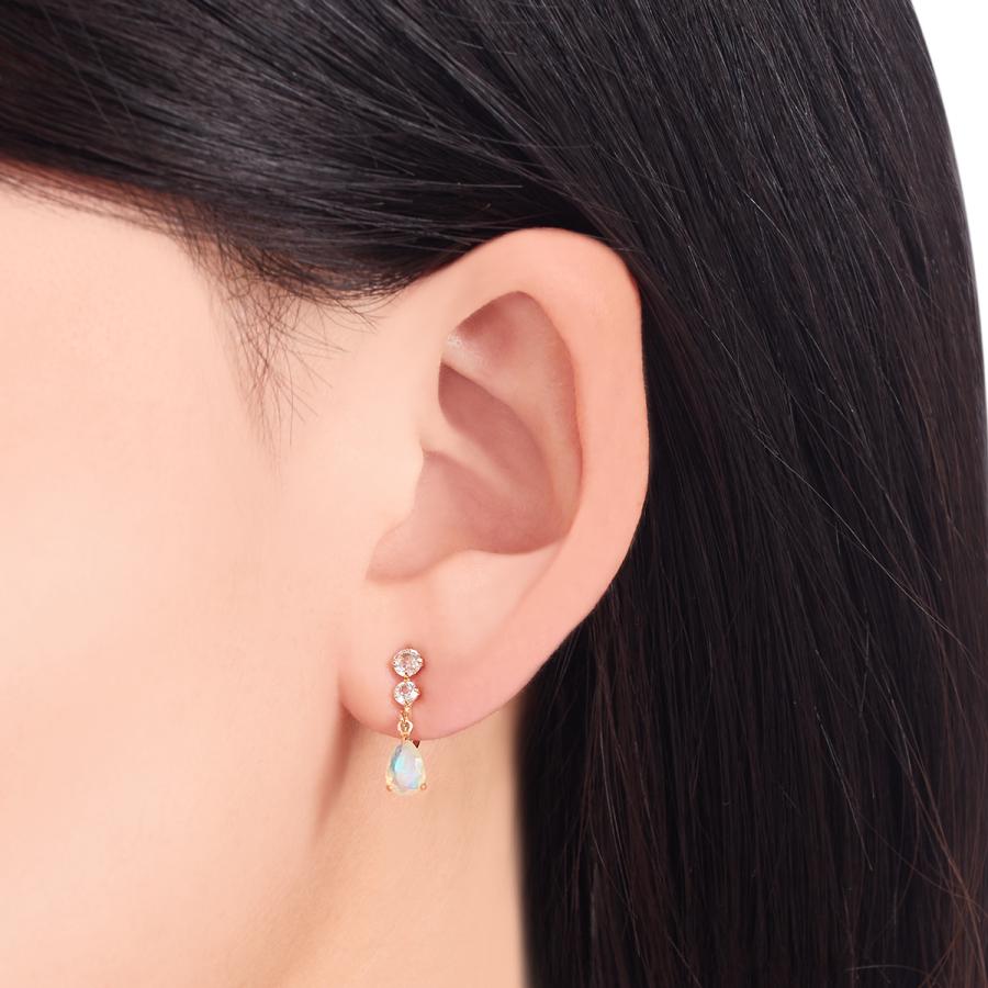 ジュエリーツツミ K10イエローゴールドオパールイヤリング