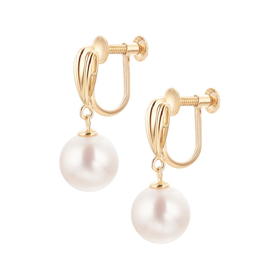 【値下げ】ジュエリーツツミ　10金イエローゴールド　淡水パールネックレス&ピアス ジュエリーツツミ K10イエローゴールド淡水パールイヤリング（7.5mm