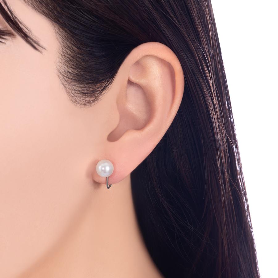 ジュエリーツツミ プラチナアコヤ真珠イヤリング（8.5mm 