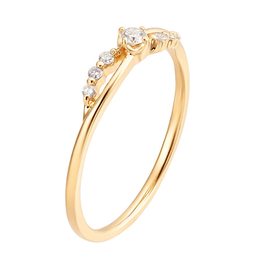 ジュエリーツツミ K18イエローゴールドダイヤモンドリング