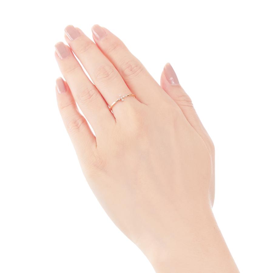 K10イエローゴールドダイヤモンドリング 