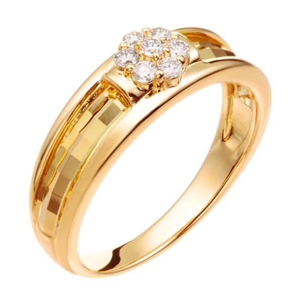 秋冬の主役◎ K18イエローゴールドダイヤモンドリング 【XUR7513231945】(27300円)