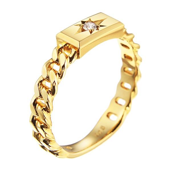 ジュエリーツツミ K18イエローゴールドダイヤモンドリング