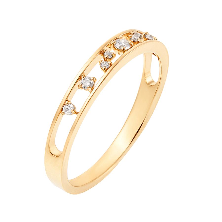 K18イエローゴールドダイヤモンドリング 