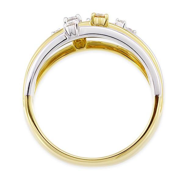 k18 ゴールド　プラチナ　ダイヤモンド　リング　指輪　ブレスレット ジュエリーツツミ K18イエローゴールド/プラチナダイヤモンドリング