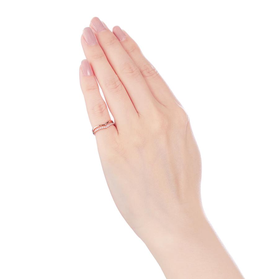 ジュエリーツツミ K10ピンクゴールドダイヤモンドリング（ピンキー