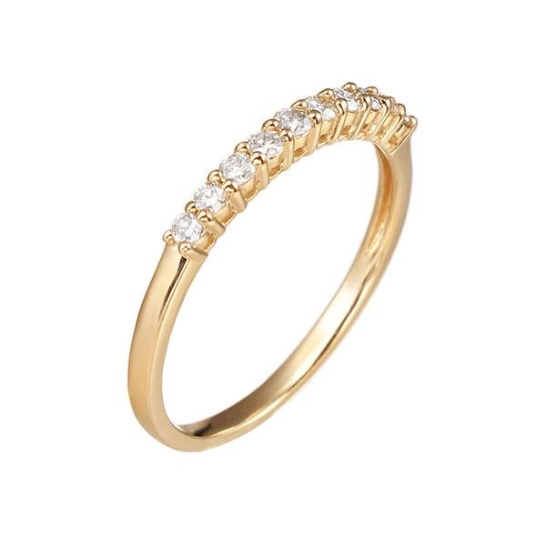 K10イエローゴールドダイヤモンドリング 