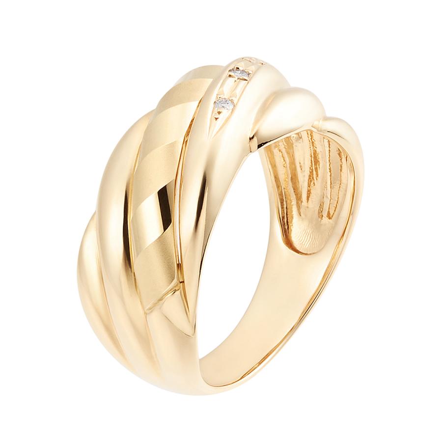 【美品】 K10イエローゴールドダイヤモンドリング 【5903232320】(21450円)