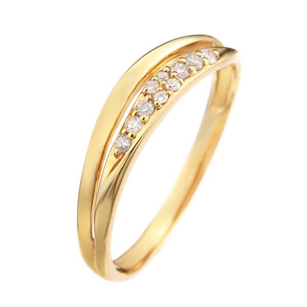 ジュエリーツツミ K18イエローゴールドダイヤモンドリング