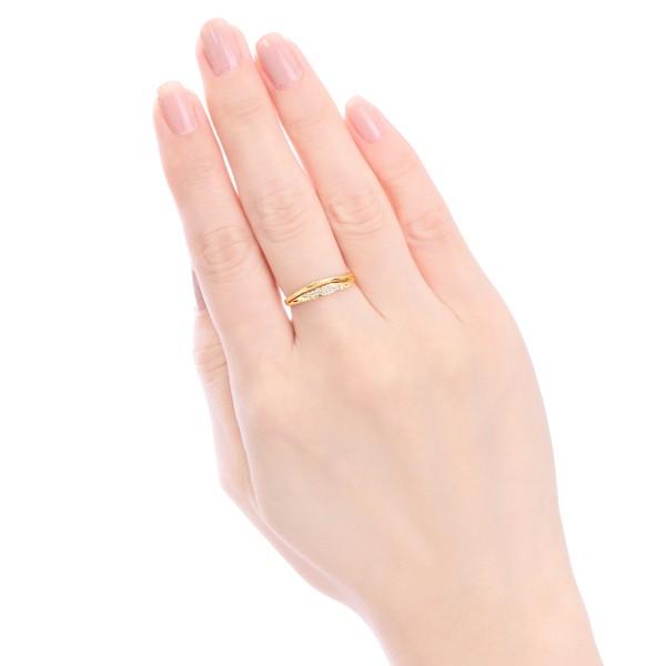 ジュエリーツツミ K18イエローゴールドダイヤモンドリング