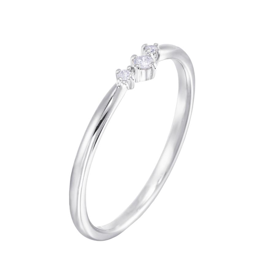 ジュエリーツツミ K10ホワイトゴールドダイヤモンドリング