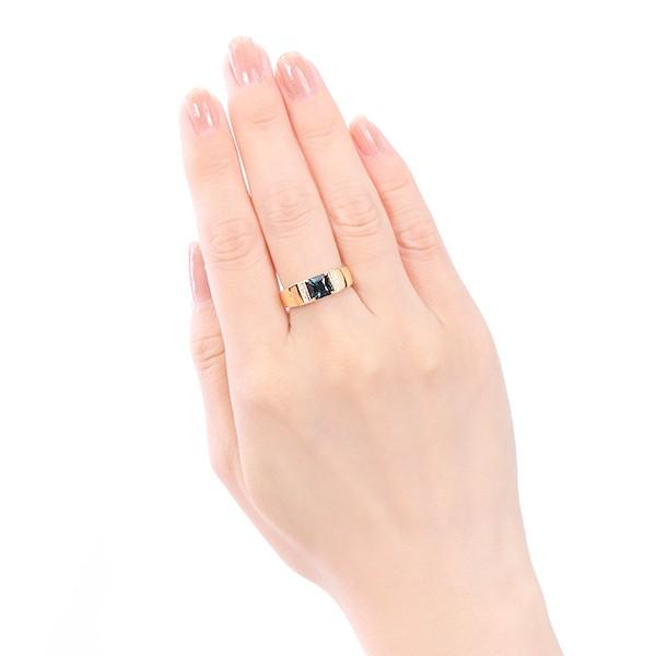 ジュエリーツツミ K18イエローゴールドロンドンブルートパーズリング