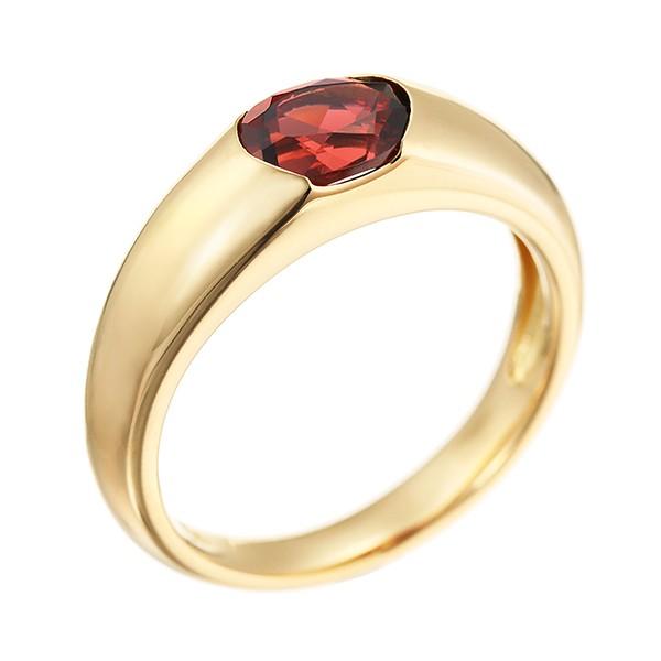 ジュエリーツツミ K18イエローゴールドアルマンダインガーネットリング