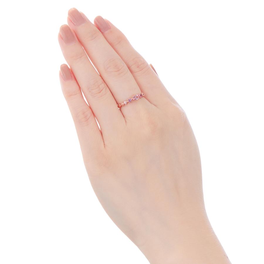 K10ピンクゴールドモルガナイトリング 