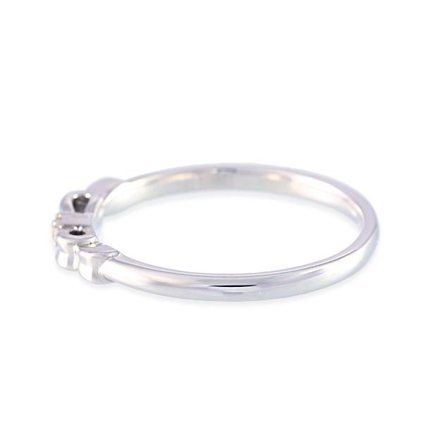 ジュエリーツツミ K10ホワイトゴールドダイヤモンドリング（ピンキー