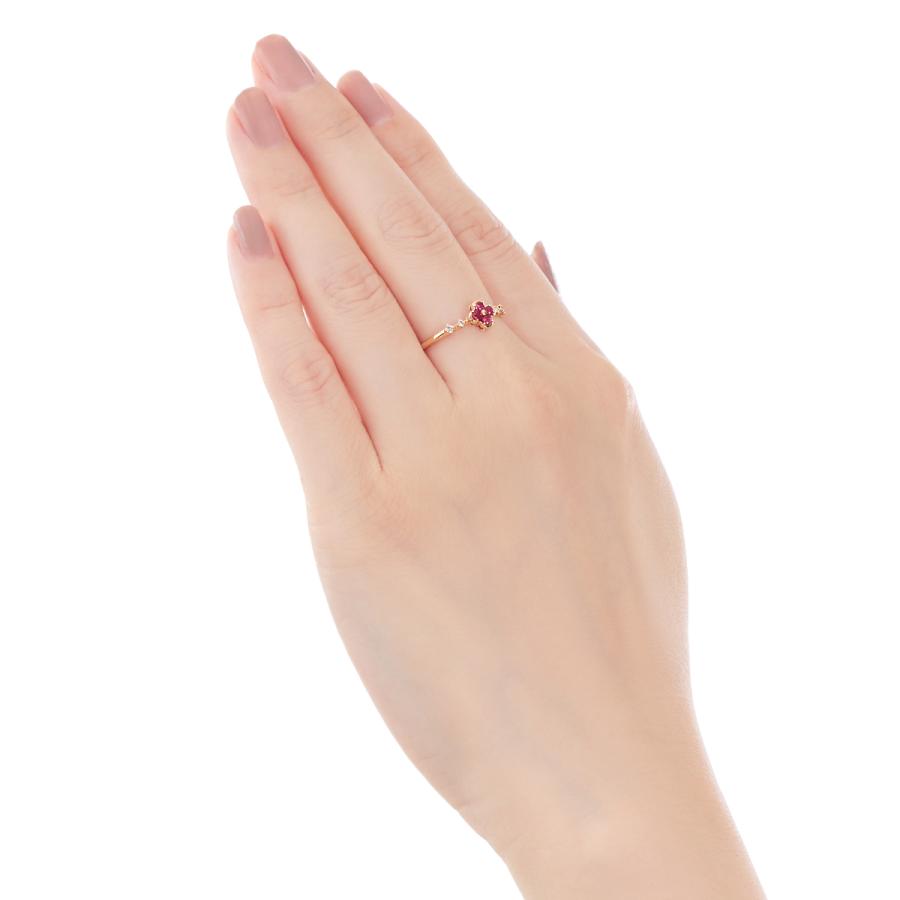 ジュエリーツツミ K18イエローゴールドルビーリング : ジュエリー