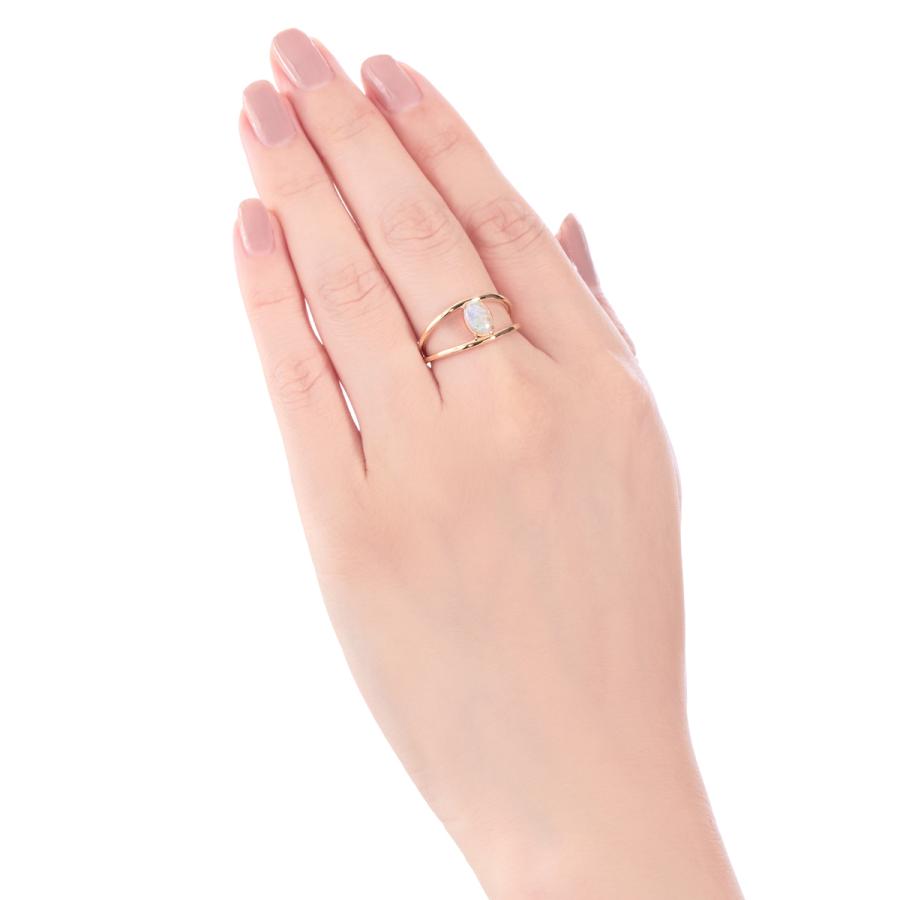 ジュエリーツツミ K10イエローゴールドオパールリング : ジュエリー