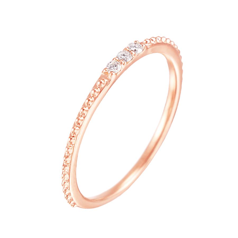 ジュエリーツツミ K10ピンクゴールドダイヤモンドリング（ピンキー