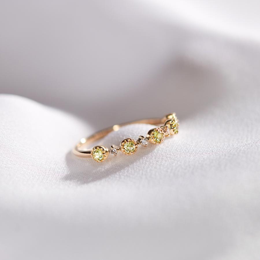 ジュエリーツツミ K10イエローゴールドペリドットリング : ジュエリー