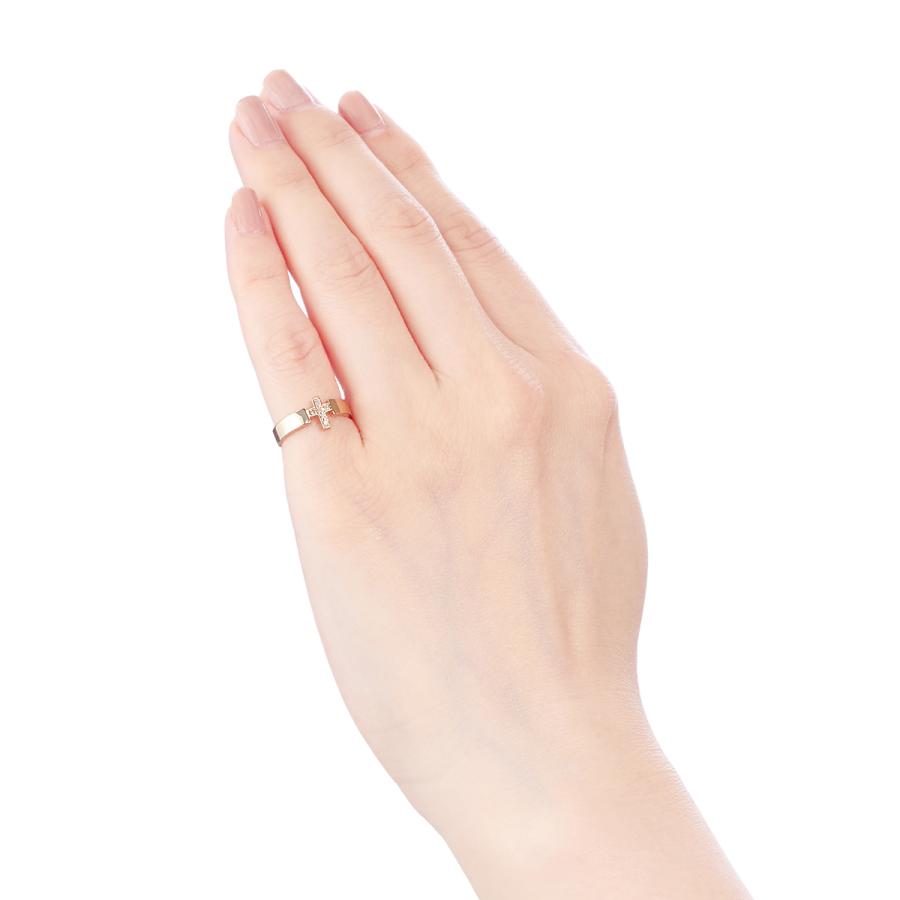 ジュエリーツツミ K10イエローゴールドダイヤモンドリング（ピンキー