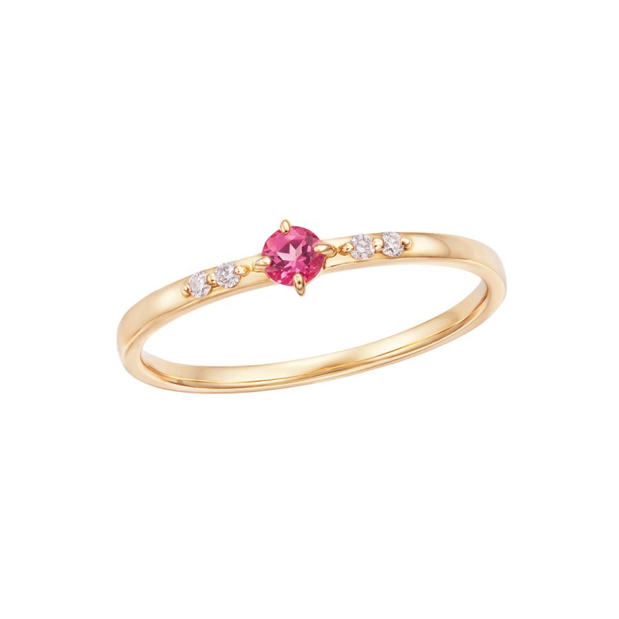 ジュエリーツツミ K10イエローゴールドピンクスピネルリング