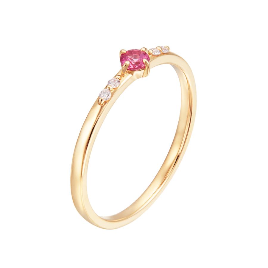 ジュエリーツツミ K10イエローゴールドピンクスピネルリング