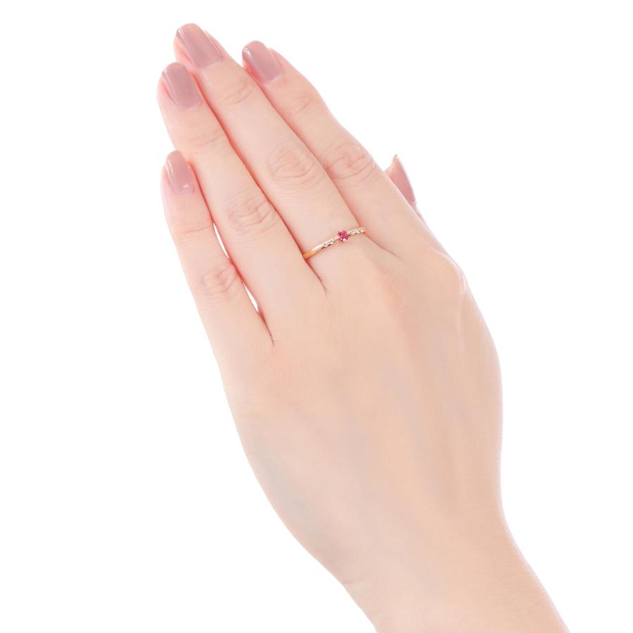 ジュエリーツツミ K10イエローゴールドピンクスピネルリング