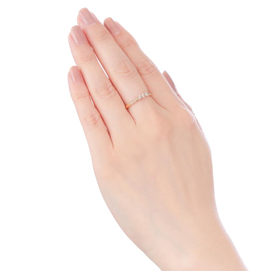 K10イエローゴールドダイヤモンドリング 