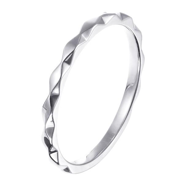 ジュエリーツツミ K10ホワイトゴールドリング（ピンキーリング