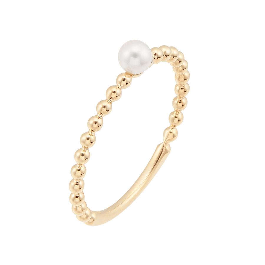 ジュエリーツツミ K10イエローゴールド淡水パールリング（3mm