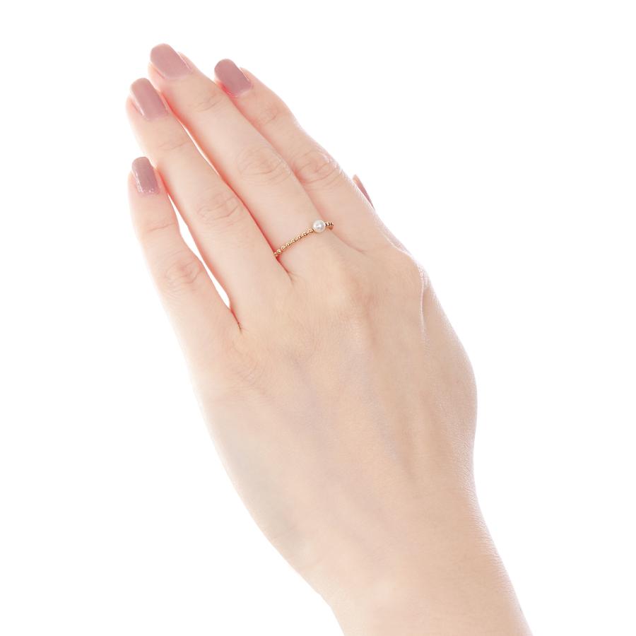 ジュエリーツツミ K10イエローゴールド淡水パールリング（3mm