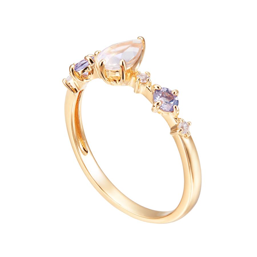 ジュエリーツツミ　10K ムーンストーン　イエローゴールド　リング　指輪　ツツミ K10イエローゴールドムーンストーンリング(RFR567-001)|TSUTSUMI