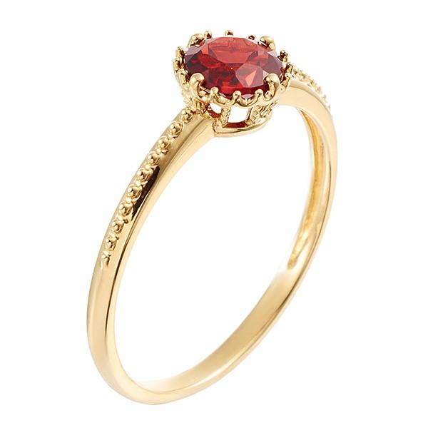 ジュエリーツツミ K10イエローゴールドアルマンダインガーネットリング
